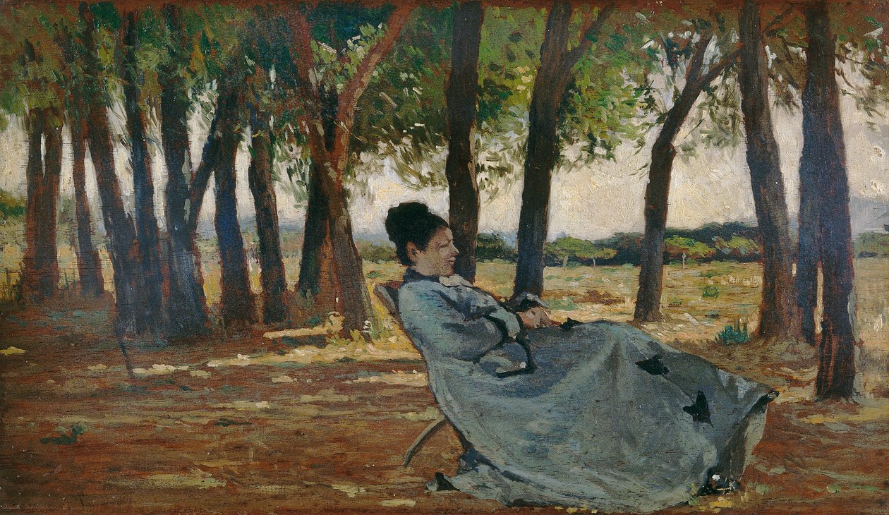 Signora Martelli v Castiglioncello, kolem roku 1867 od Giovanni Fattori