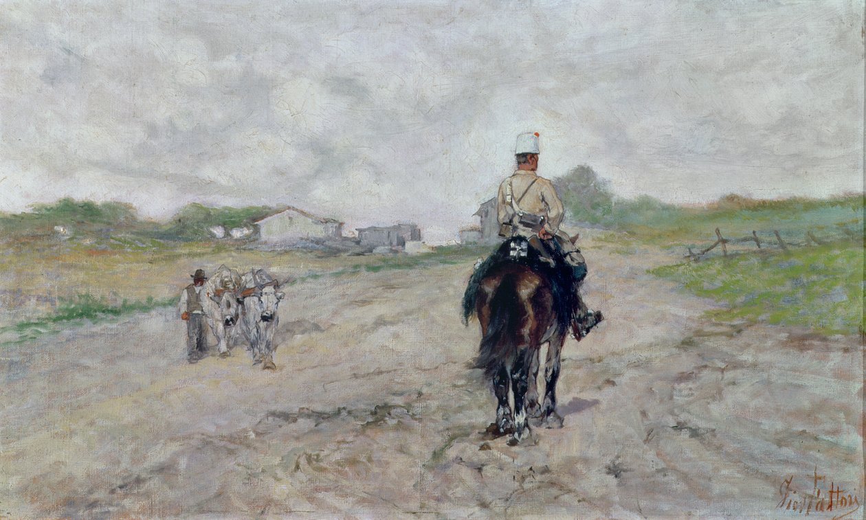 Lehký kavalerista od Giovanni Fattori