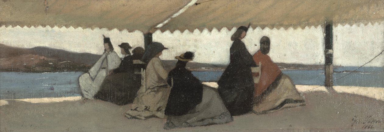 Rotunda v Palmieri, 1866 od Giovanni Fattori