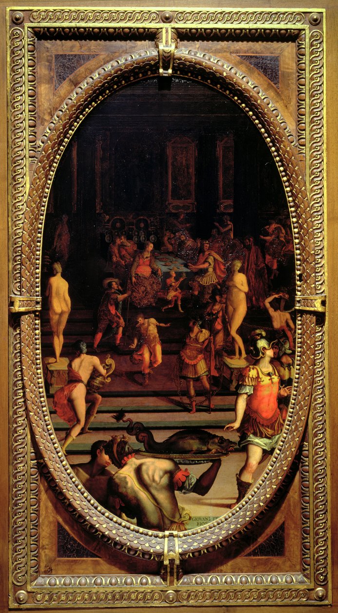 Polykratův prsten, 1572 (olej na břidlici) od Giovanni Fedini