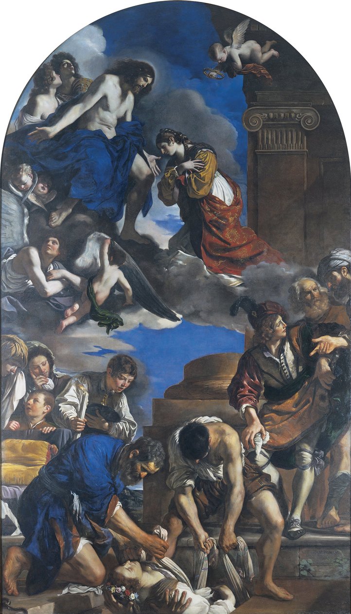 Pohřeb svaté Petronilly od Giovanni Francesco Barbieri