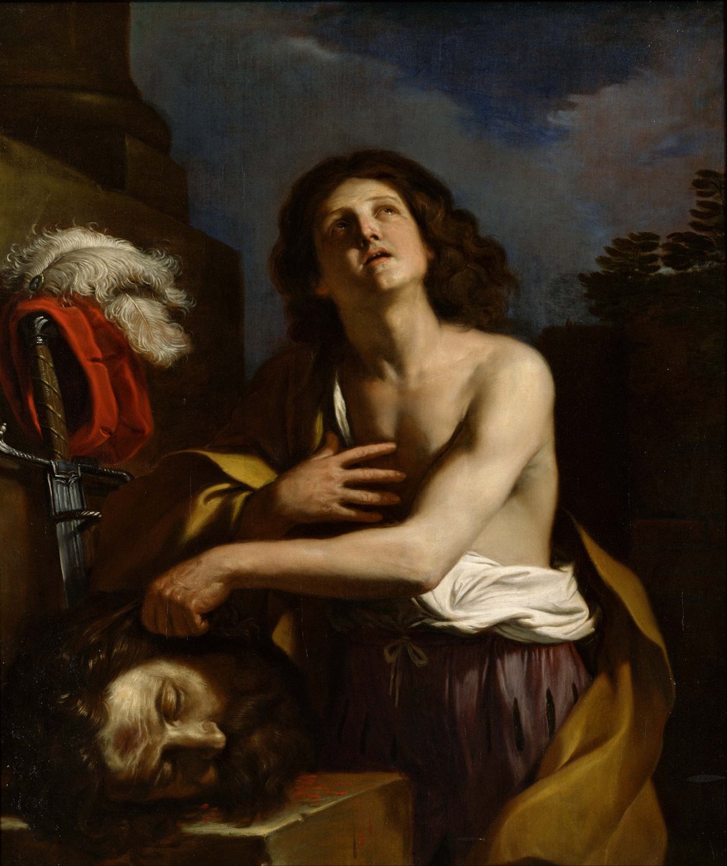 David s hlavou Goliáše od Giovanni Francesco Barbieri