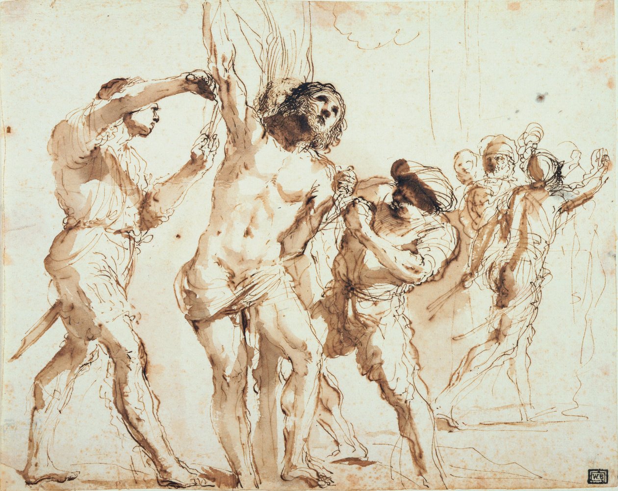 Studium pro umučení svatého Bartoloměje od Giovanni Francesco Barbieri