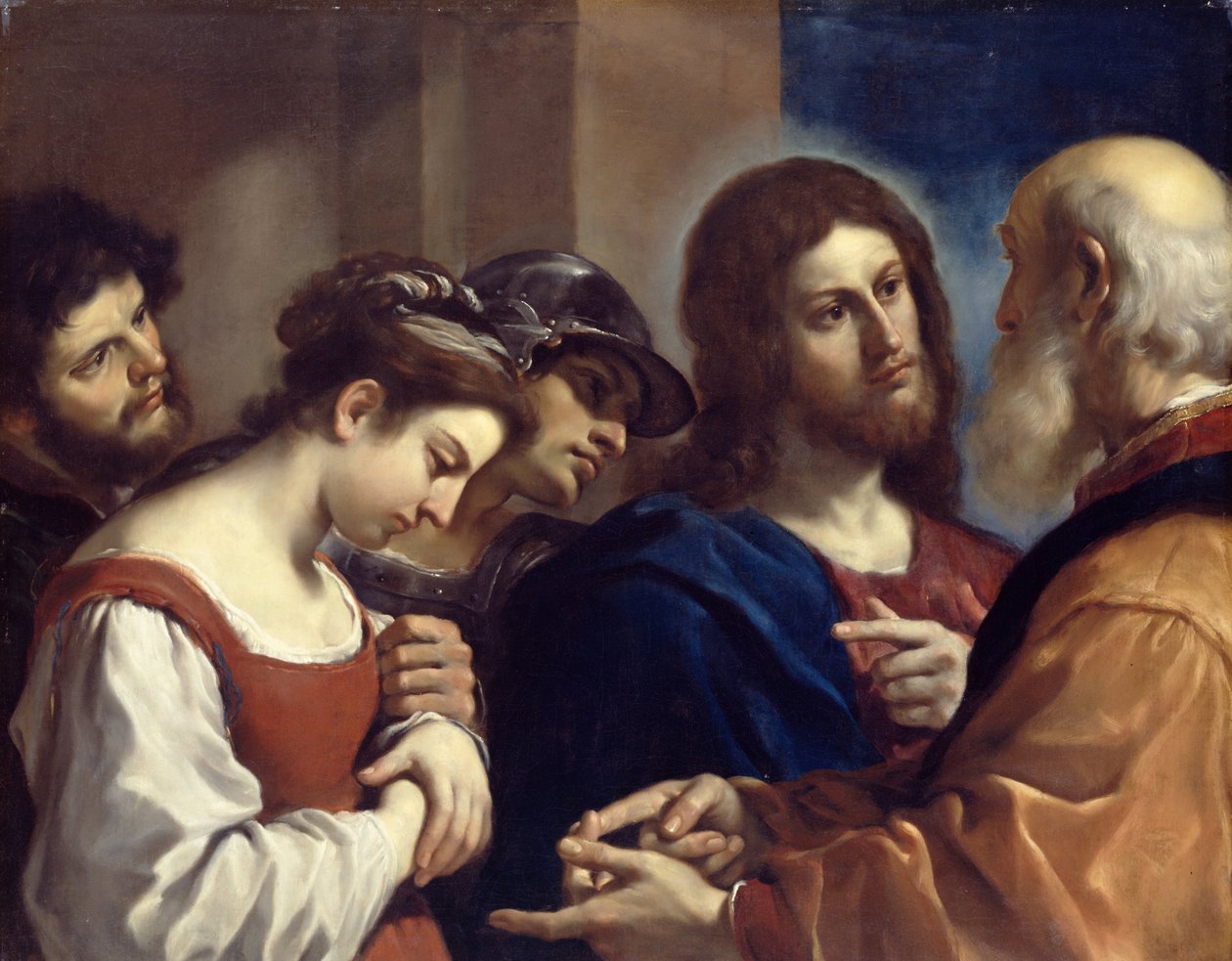 Žena, která se dopustila cizoložství od Giovanni Francesco Barbieri