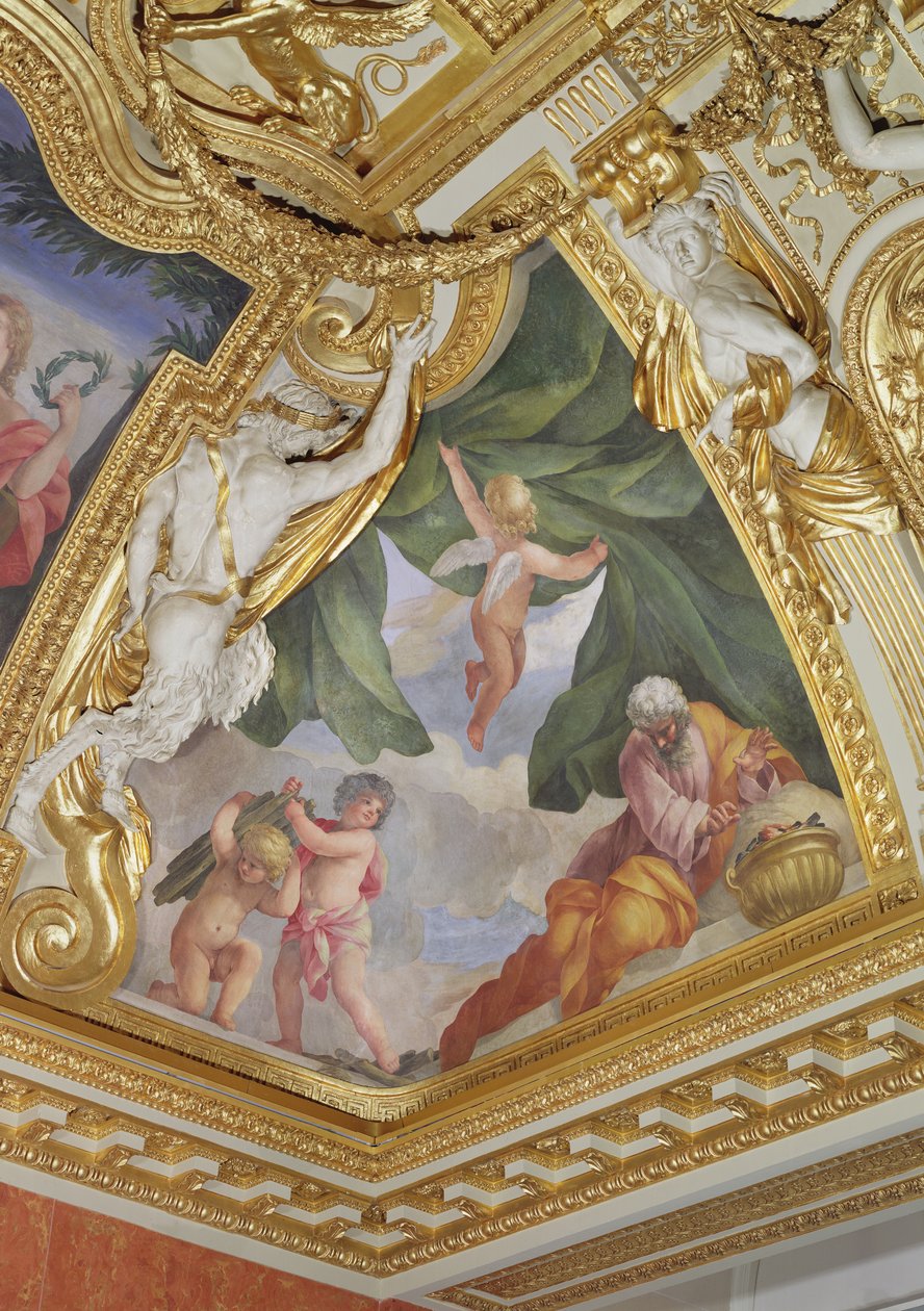 Alegorie zimy, 1655-58 (nástěnná malba) od Giovanni Francesco Romanelli