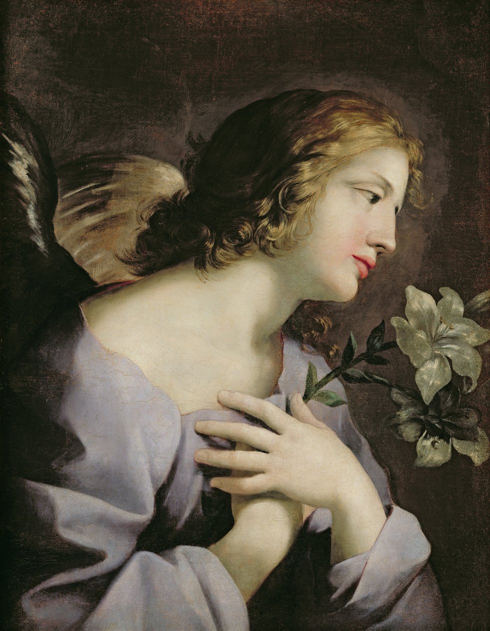 Anděl zvěstování, kolem roku 1650 od Giovanni Francesco Romanelli