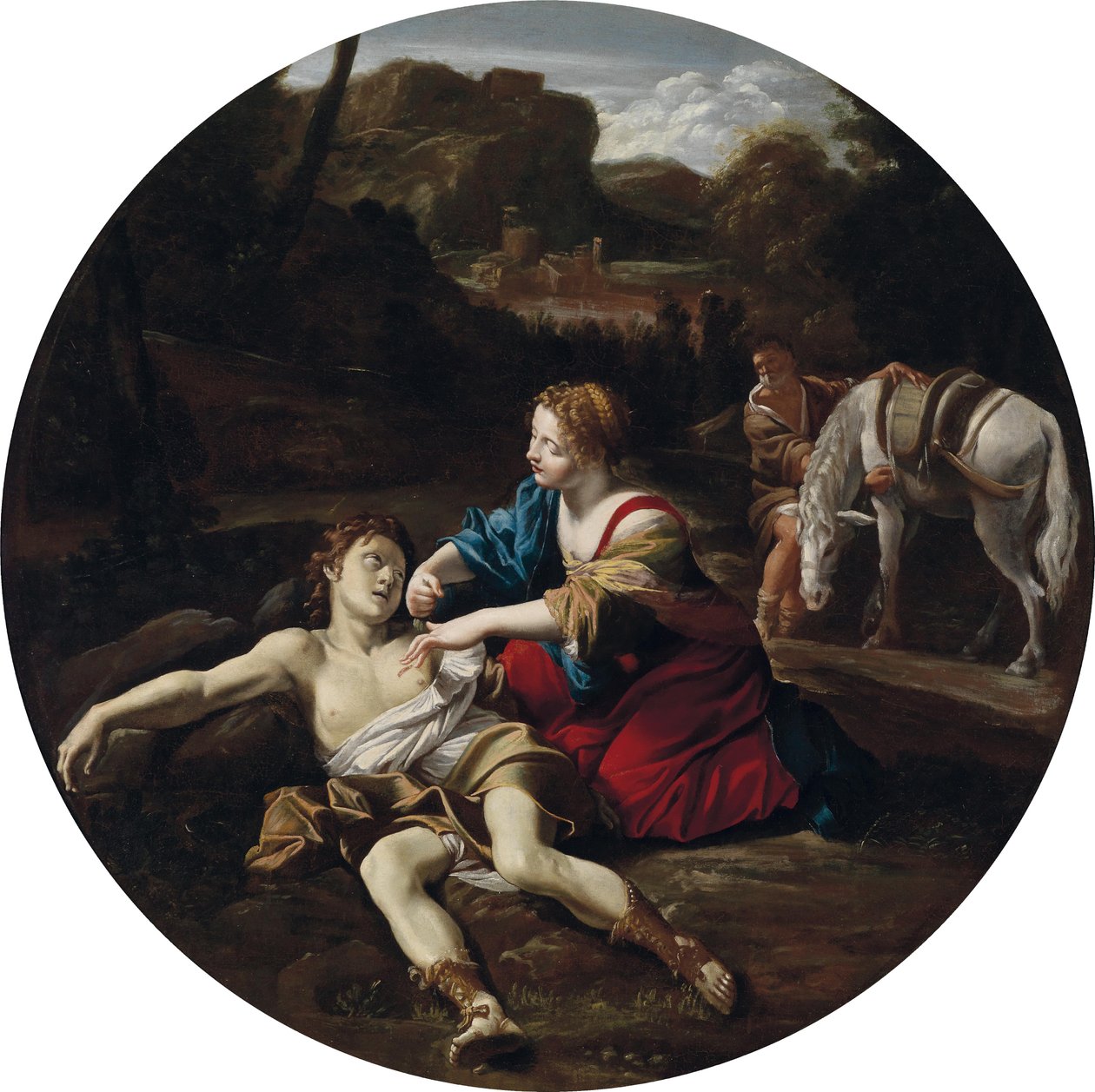 Angelica se stará o Medoro od Giovanni Lanfranco