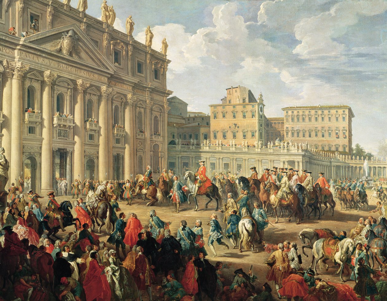 Charles de Bourbon na návštěvě papeže Benedikta XIV v St Peter