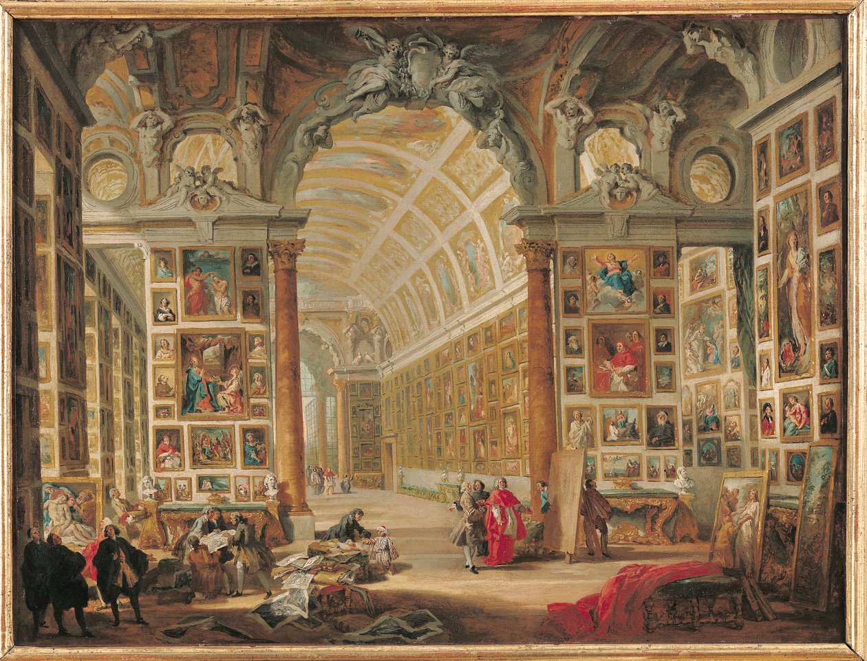 Galerie kardinála Silvia Valenti-Gonzagy v Římě, 1749 od Giovanni Paolo Pannini