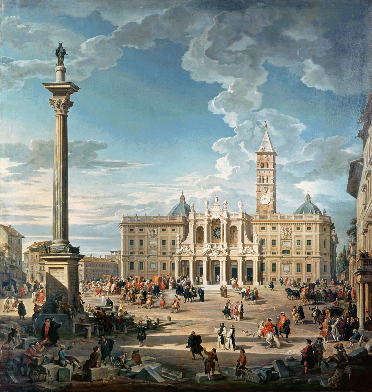 Piazza Santa Maria Maggiore, 1752 od Giovanni Paolo Pannini