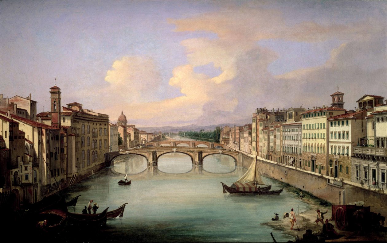 Florencie z Ponte Vecchio od Giovanni Signorini