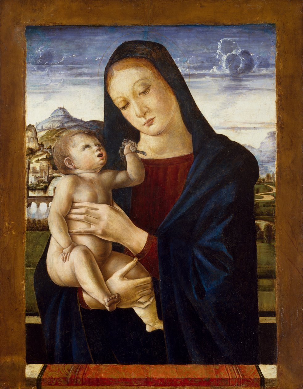 Panna a dítě, kolem 1460-70 (tempera na dřevě) od Giovanni Bellini