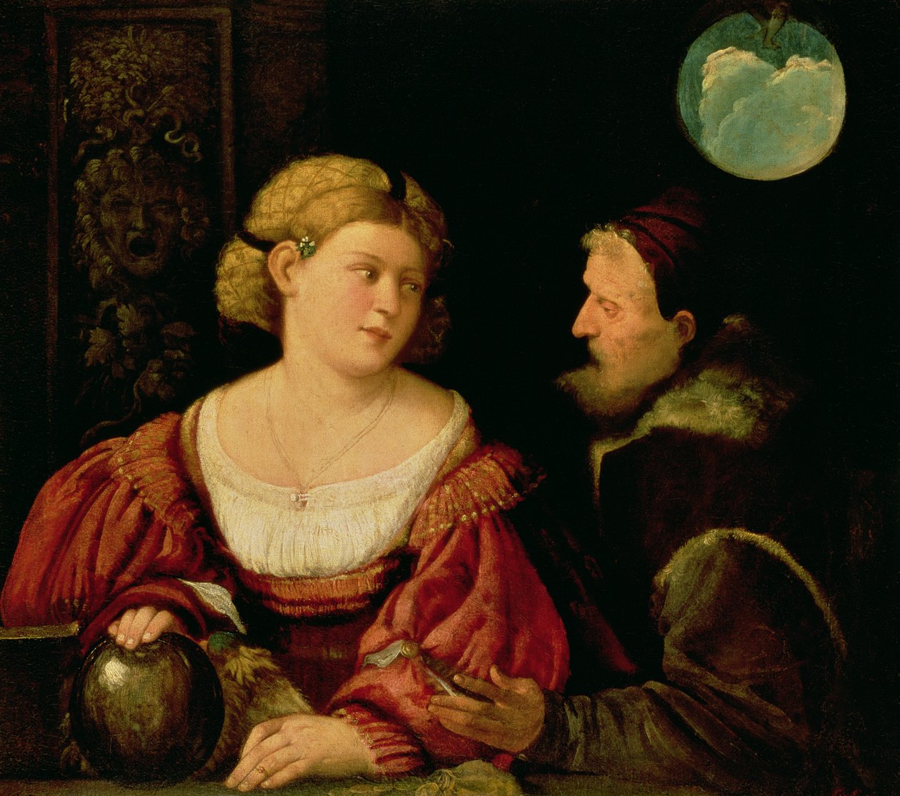 Svádění (alegorie mládí a věku) c.1515 od Giovanni de Busi Cariani