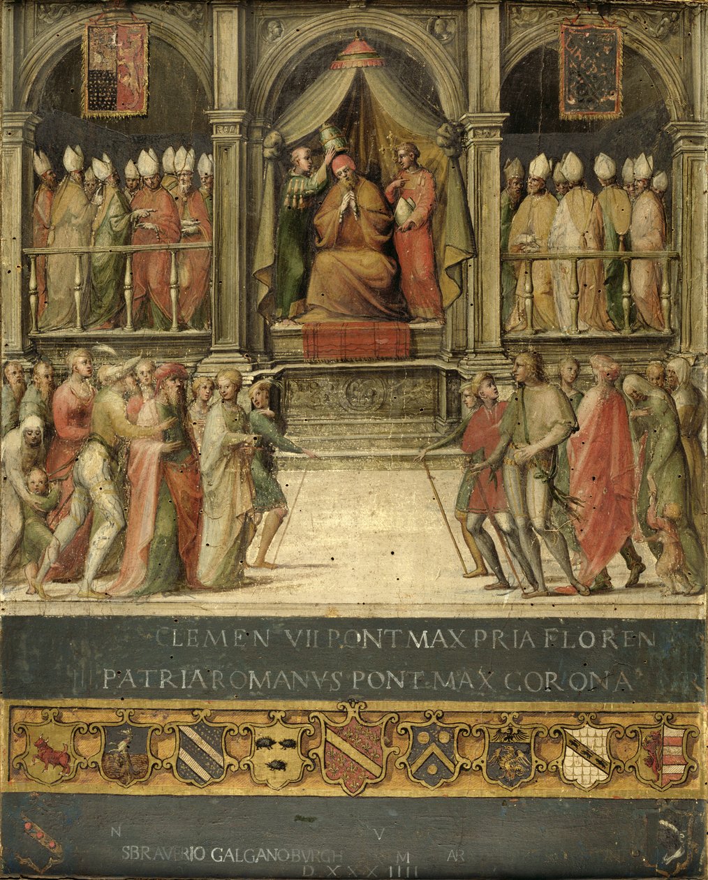 Korunovace papeže Pavla II. (1417-71) 1534 od Giovanni di Lorenzo Cini