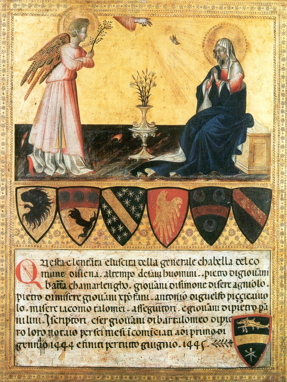 Zvěstování. Giovanni di Paolo. Vatikán od Giovanni di Paolo