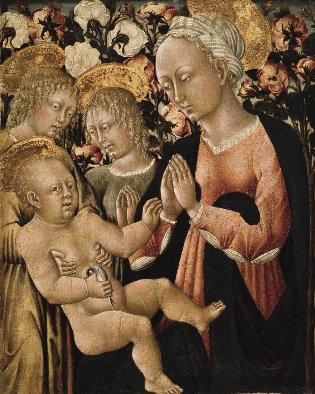 Madona s dítětem a anděly, asi 1475 (tempera na desce) od Giovanni di Paolo