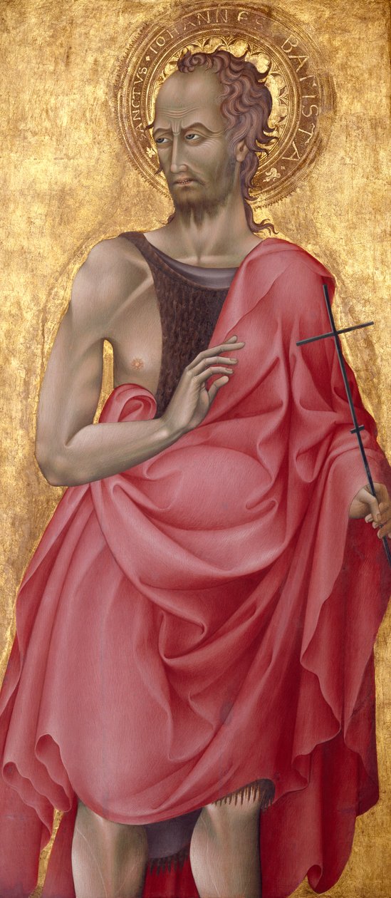 Svatý Jan Křtitel, cca 1435-1440 (tempera a plátkové zlato na dřevě) od Giovanni di Paolo di Grazia