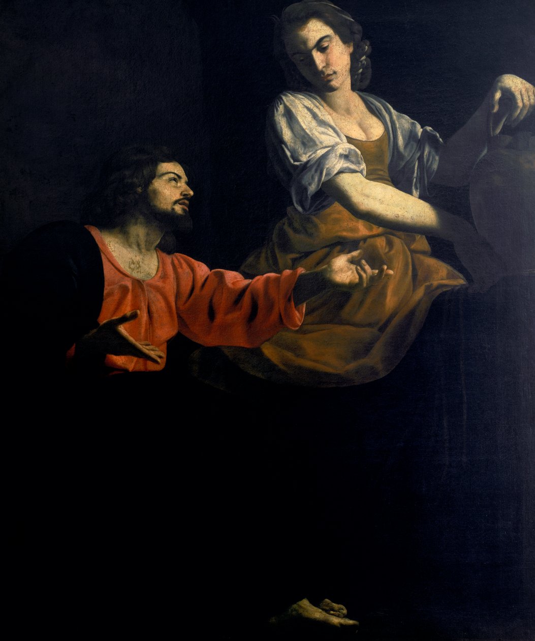 Kristus a Samaritán u Studny od Giovanni Battista Caracciolo