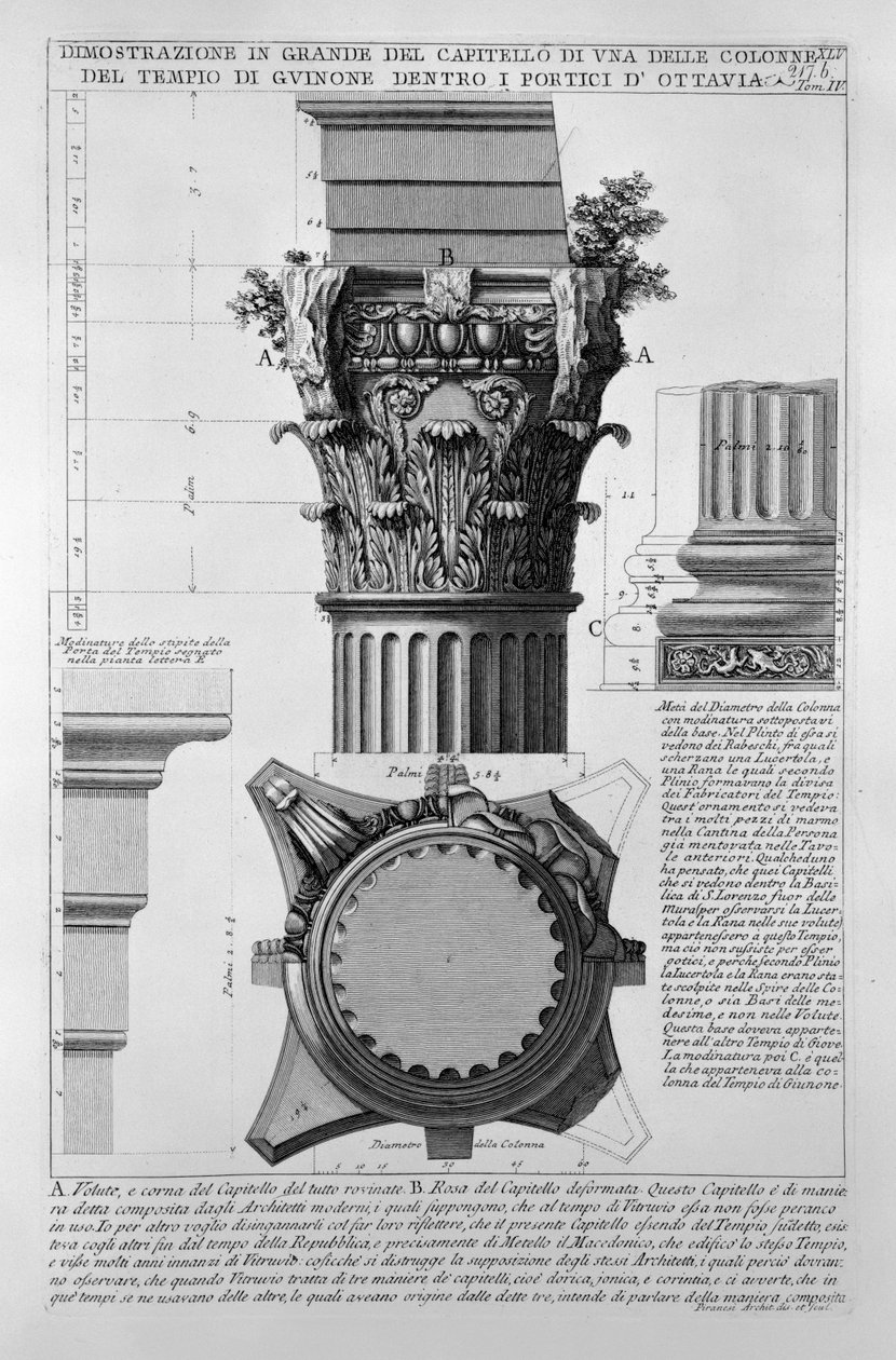Portikus Octavie od Giovanni-Battista Piranesi
