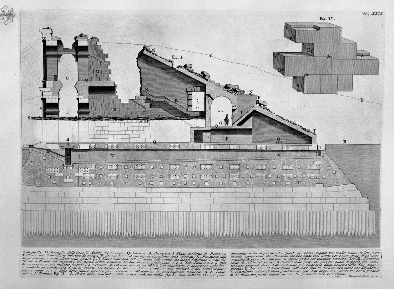 Divadlo Marcellus od Giovanni Battista Piranesi