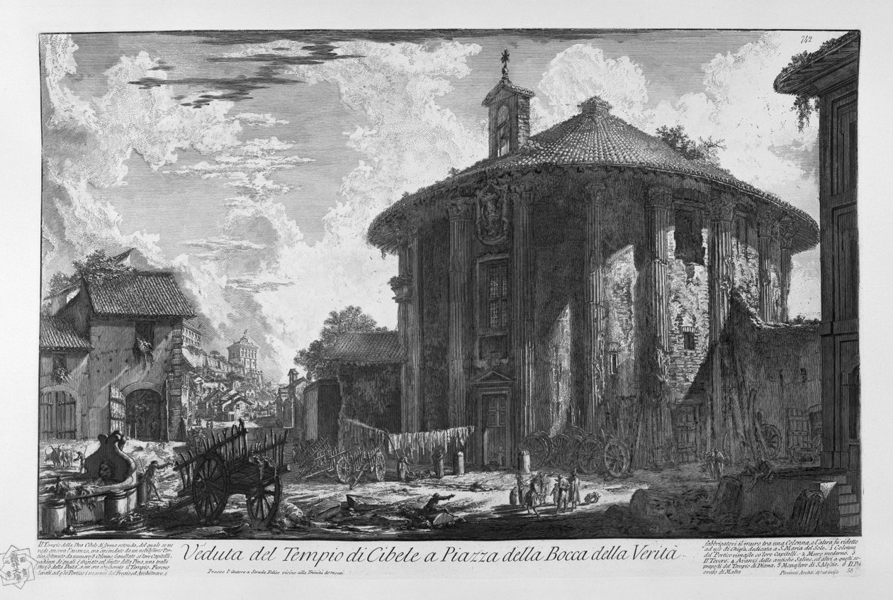 Pohled na chrám Cybele od Giovanni Battista Piranesi