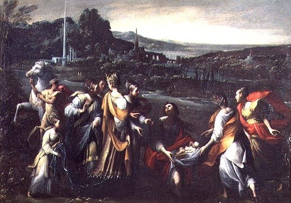 Nalezení Mojžíše (olej na plátně) od Giovanni Donducci