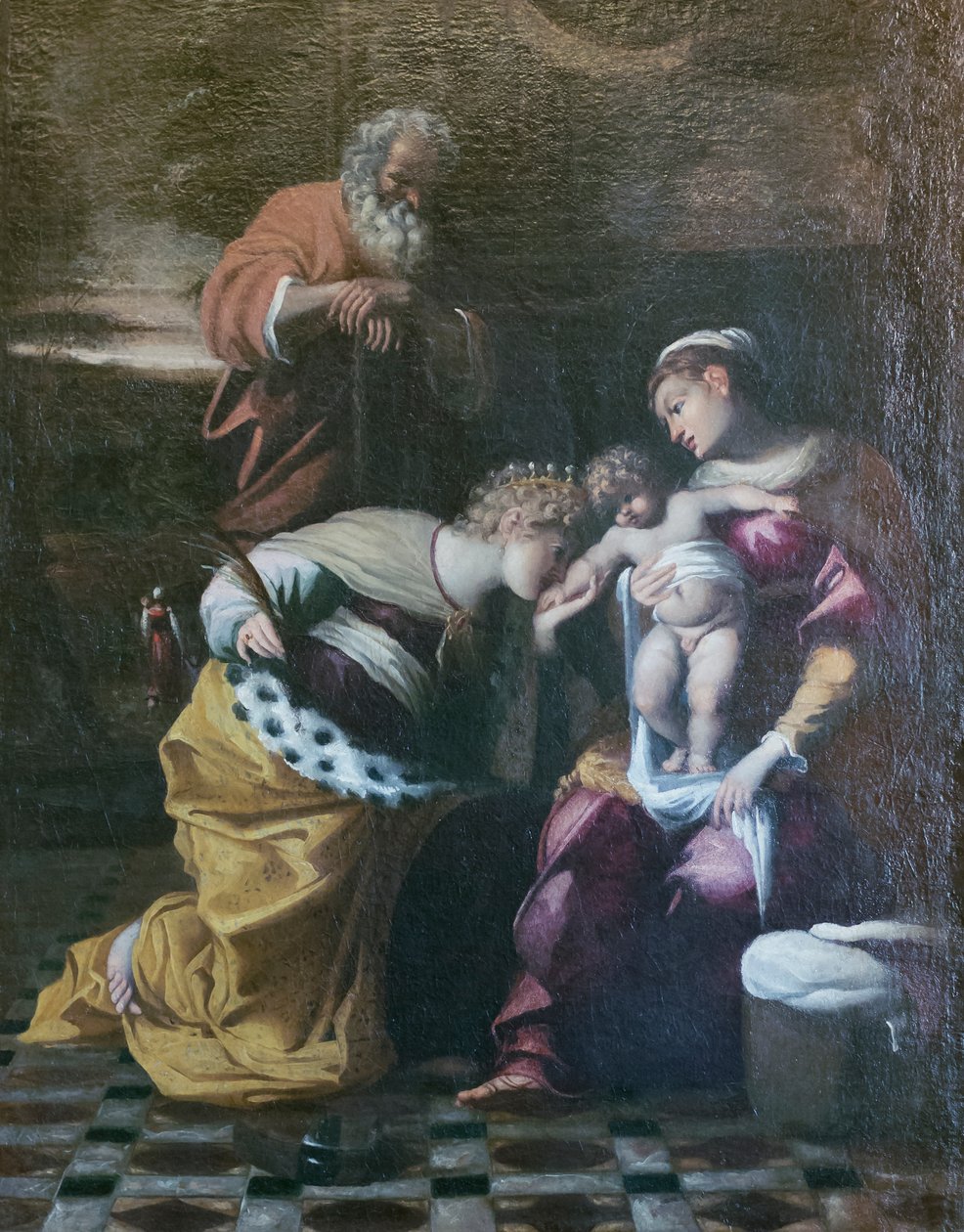Mystická svatba svaté Kateřiny Alexandrijské kolem roku 1600 od Giovanni (1575 1655) Donducci