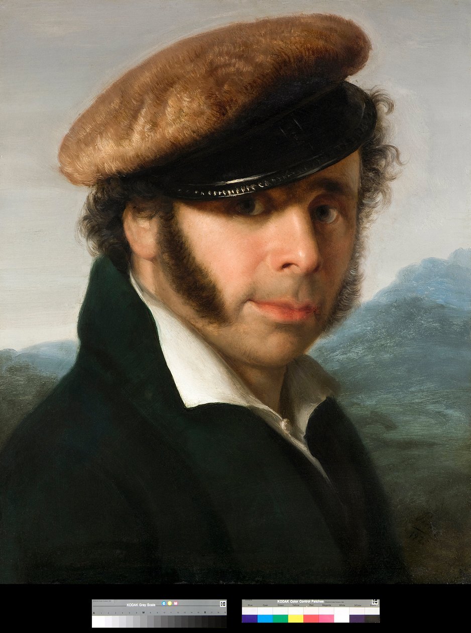Portrét italského malíře Pietra Ronzoniho (1781-1862) Malba Giovanni Carnovali dit Piccio (1804-1873) 1825 Soukromá sbírka od Giovanni (1804 1873) Carnovali