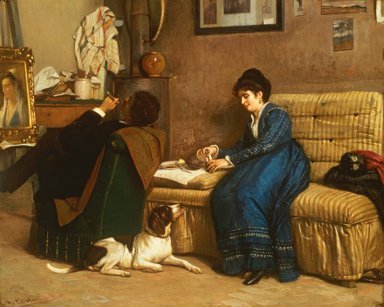 Ve studiu (olej na plátně) od Giovanni Costa