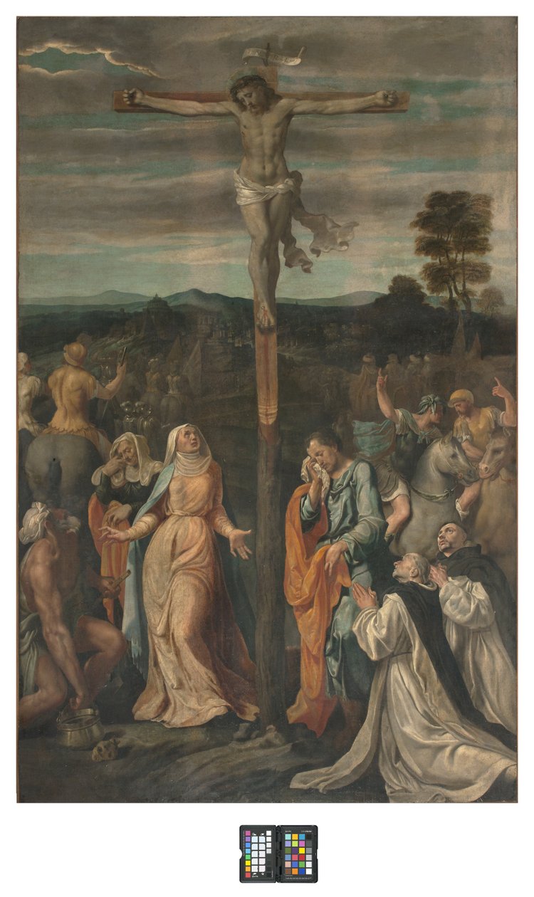 Ukřižování (freska přenesená na palubu) od Giovanni (fl.1537 d.c.1570) Fratino