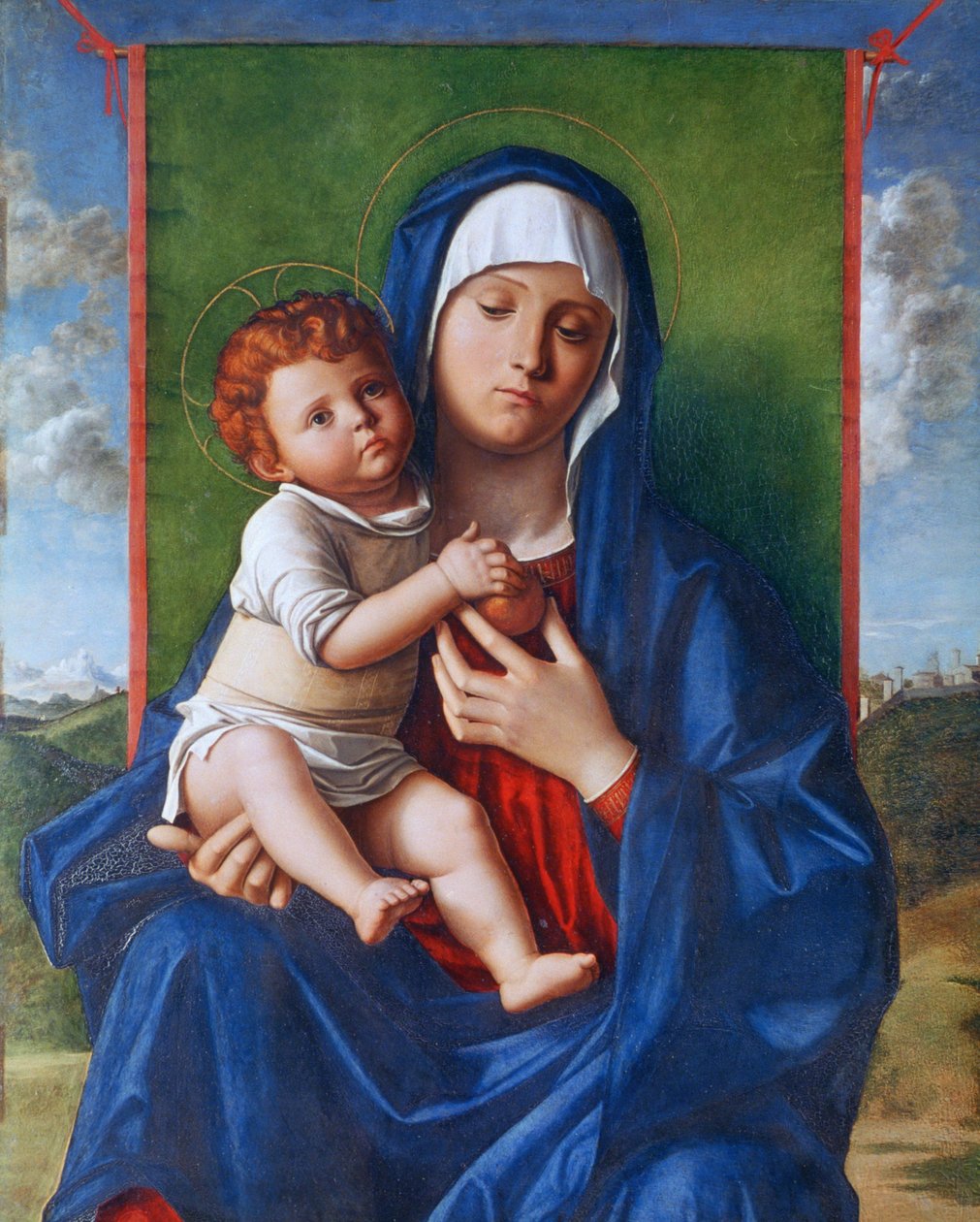 Panna a dítě od Giovanni (workshop of) Bellini