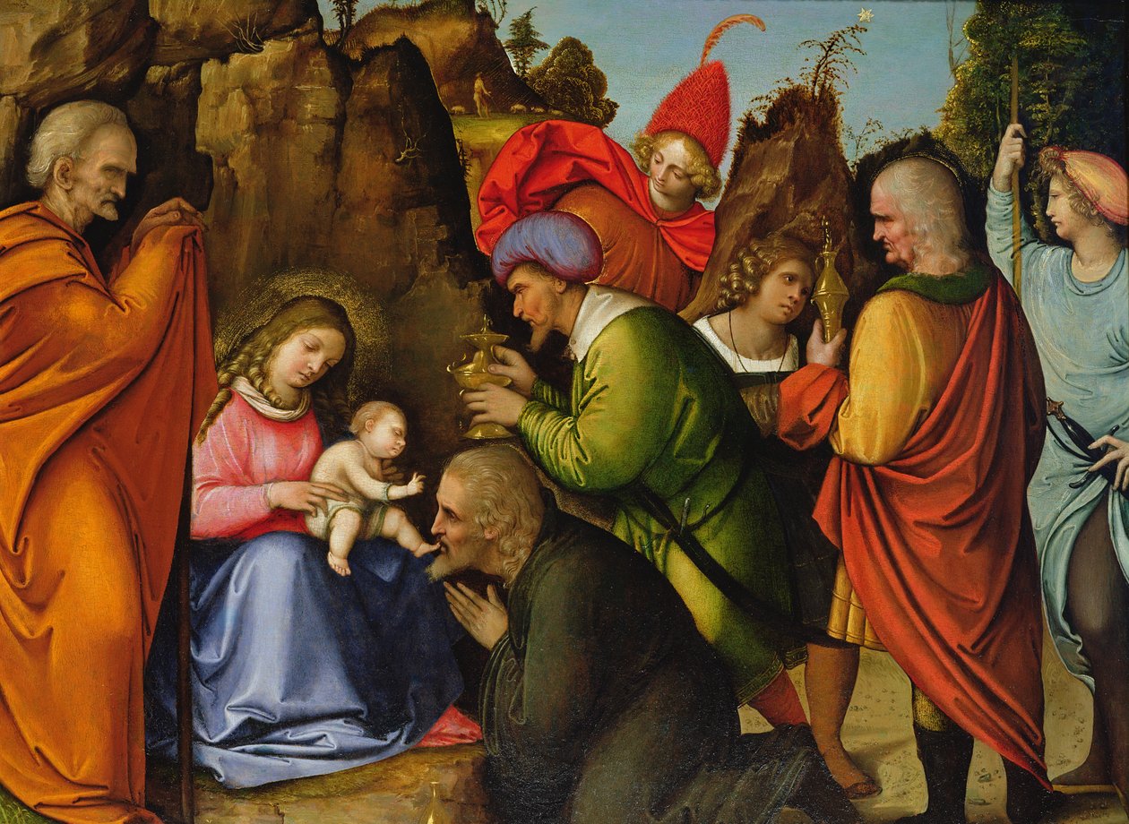 Klanění tří králů od Giovanni Agostino da Lodi