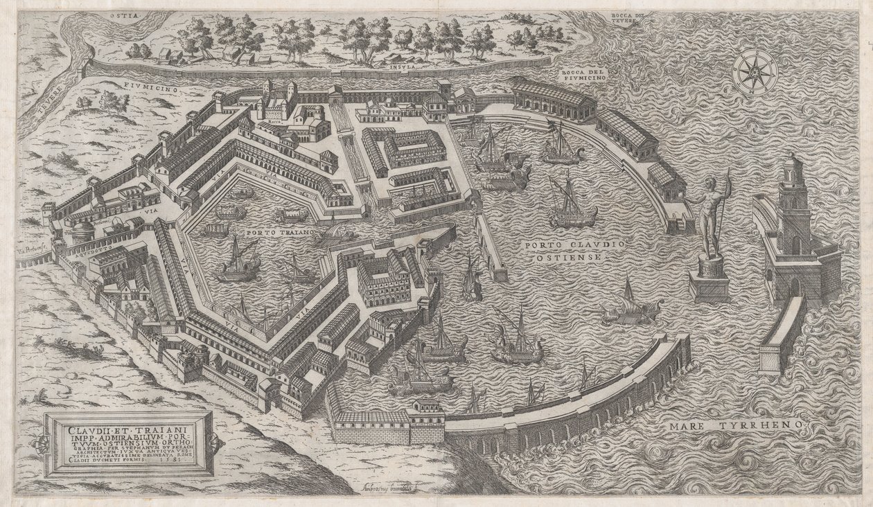 Zrcadlo římské velkoleposti: Římský přístav, 1581., 1581. od Giovanni Ambrogio Brambilla