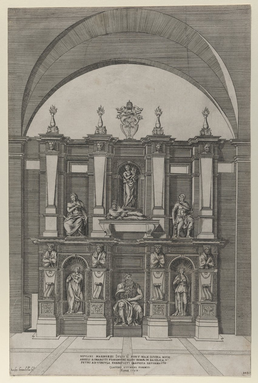 Zrcadlo římské velkoleposti: Hrob Julia II., 1582., 1582. od Giovanni Ambrogio Brambilla