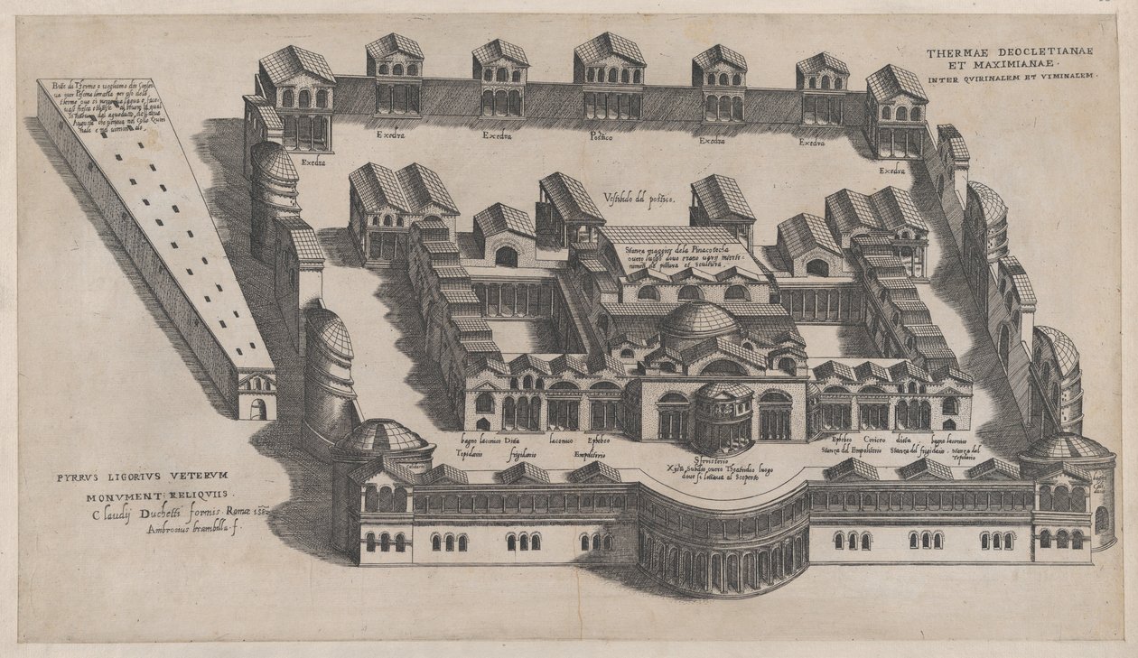 Zrcadlo římské velkoleposti: Diokleciánovy lázně, 1582., 1582. od Giovanni Ambrogio Brambilla