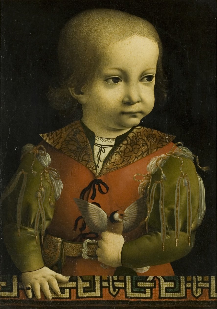 Francesco Sforza jako dítě (olej na plátně) od Giovanni Ambrogio de Predis