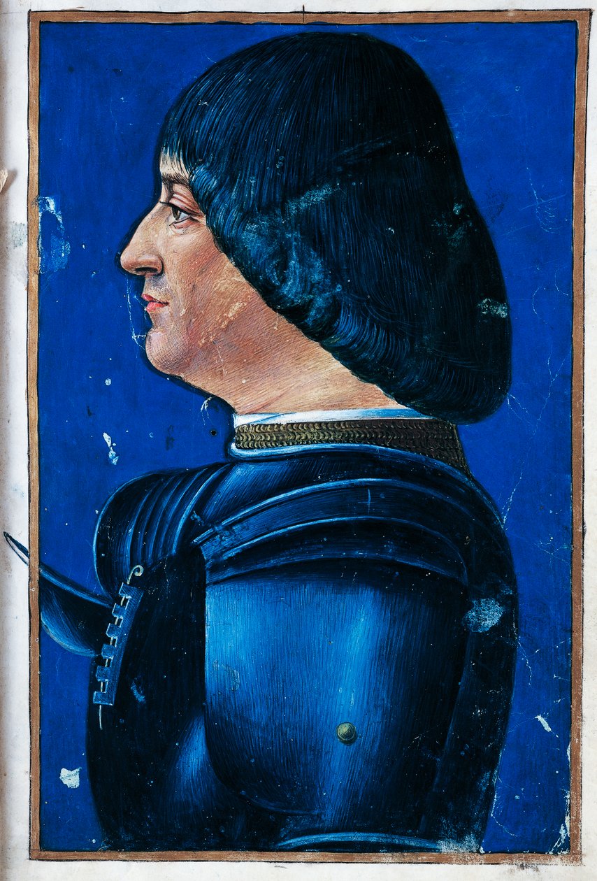Portrét Ludovica Maria Sforzy, Moro (Vigevano od Giovanni Ambrogio de Predis