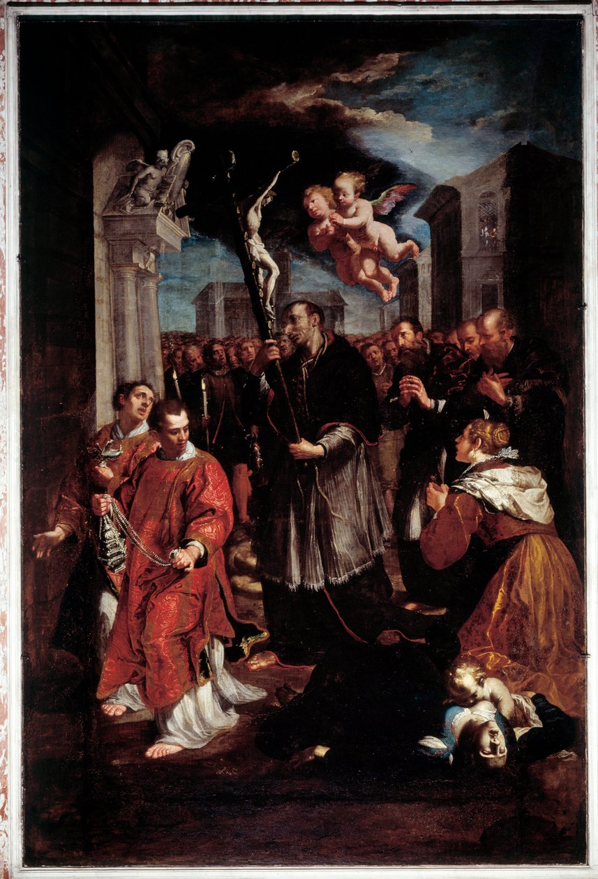 Procesí svatého Karla Boromejského (obraz od Giovanni Andrea Ansaldo