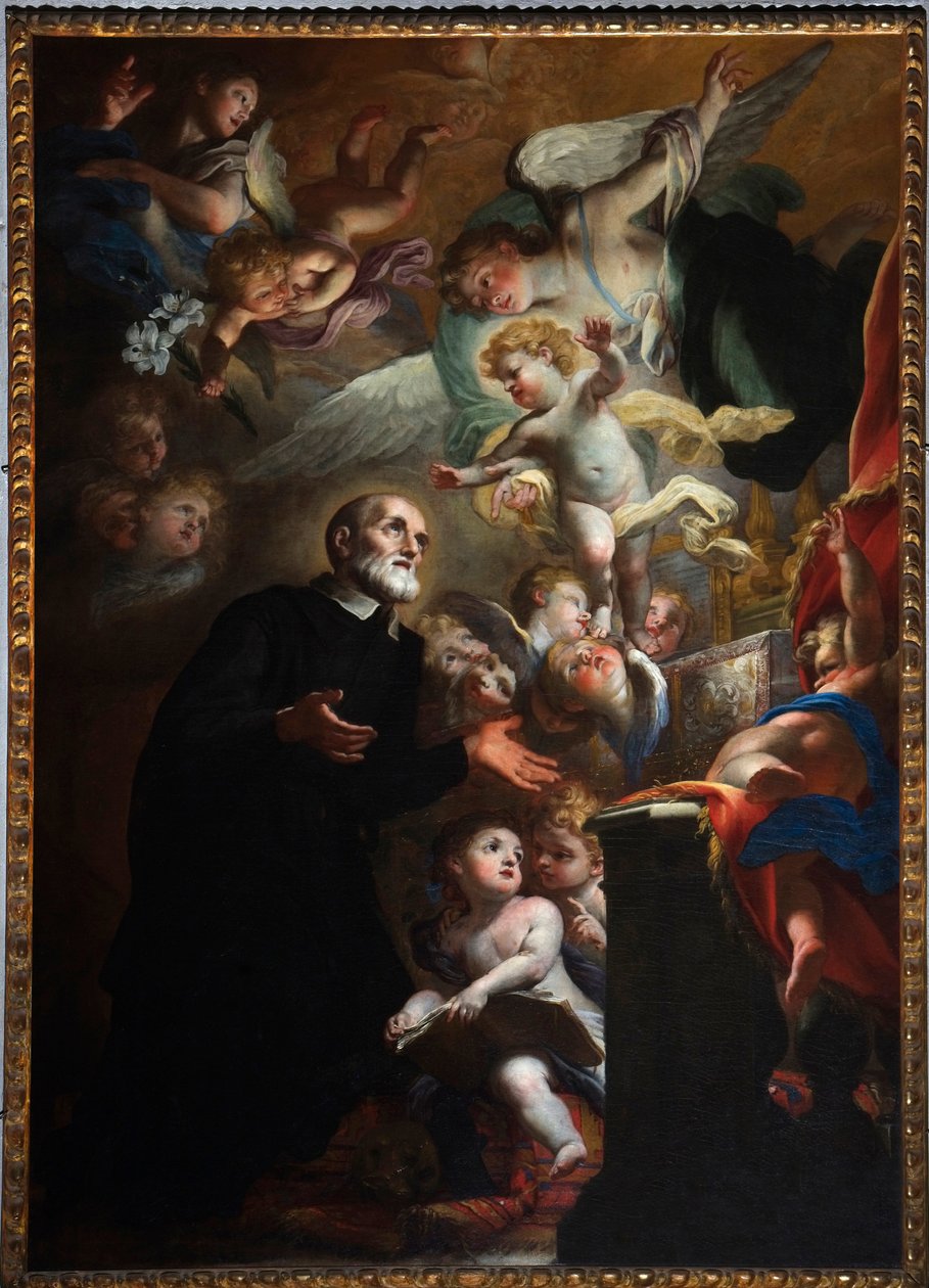 Zjevení dítěte San Filippo Neri. 1687 (olej na plátně) od Giovanni Andrea Carlone