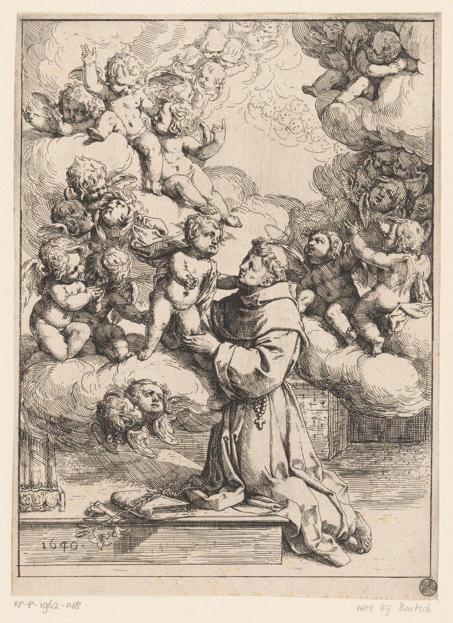 Svatý Antonín Paduánský s Ježíškem od Giovanni Andrea Podestà (attributed to)