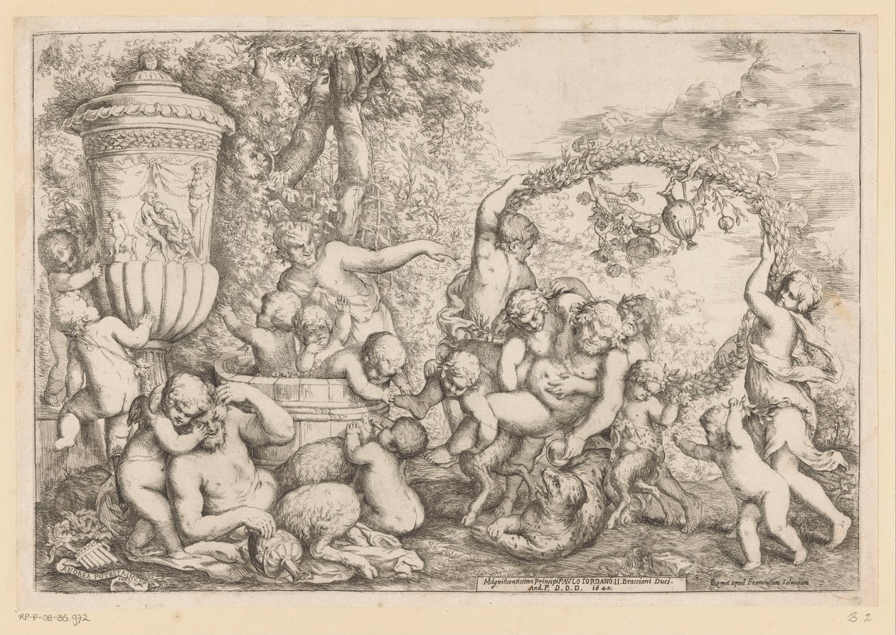Bacchanal se setkal se Silenusem od Giovanni Andrea Podesta