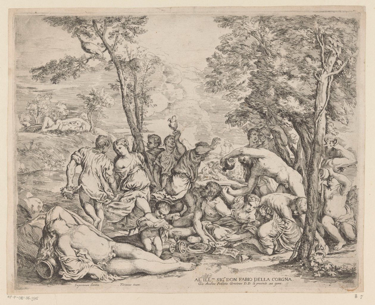 Bacchanal na Androsu od Giovanni Andrea Podesta