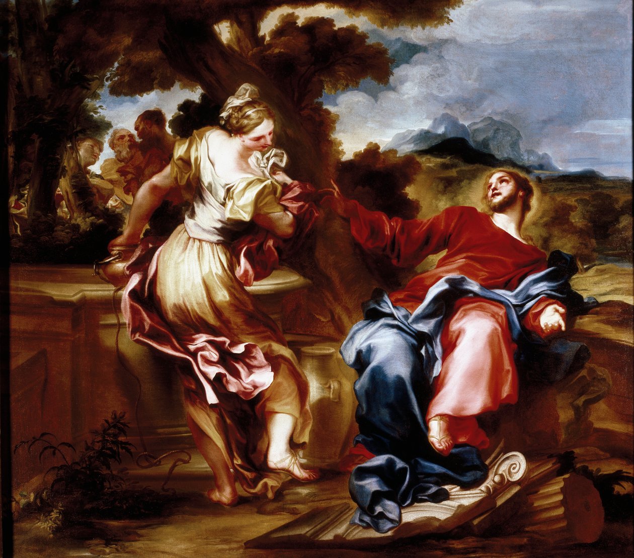 Kristus a Samaritán. Obraz Giovanni Andrea de 