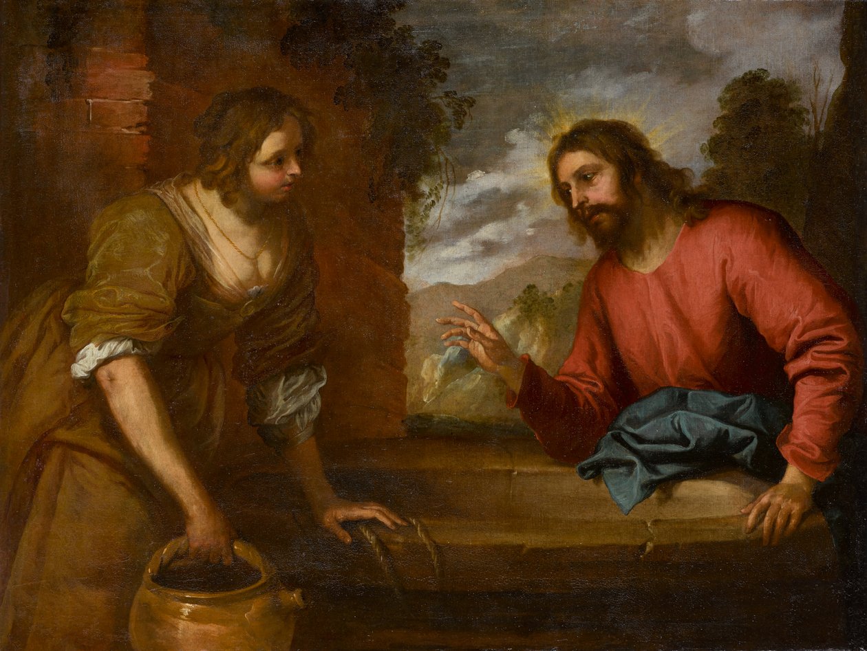 Kristus a žena Samaří, kolem roku 1635 (olej na plátně) od Giovanni Andrea di Ferrari