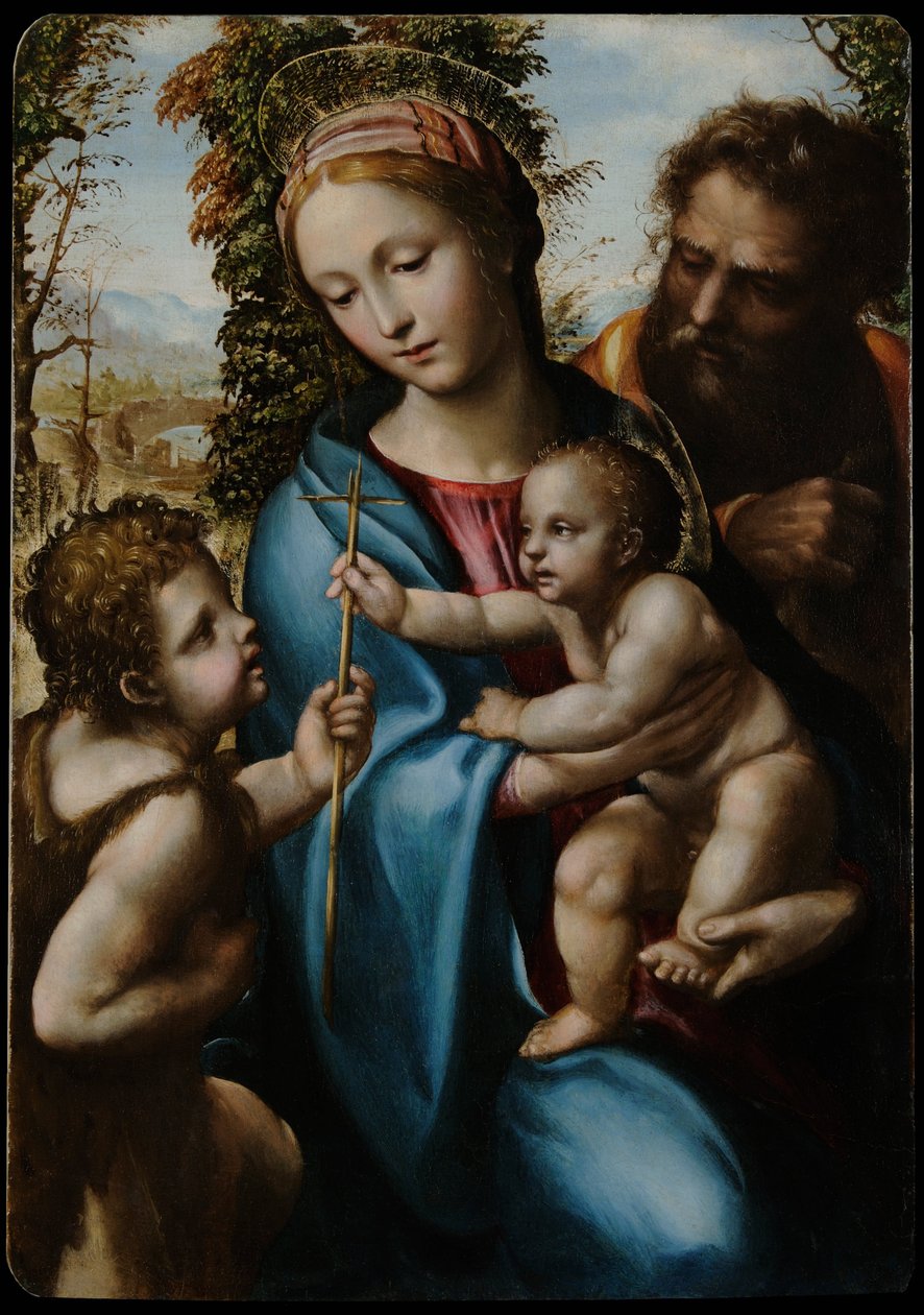 Svatá rodina s mladým svatým Janem od Giovanni Antonio Bazzi