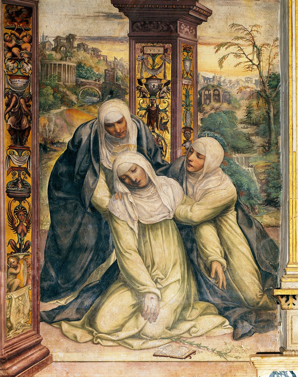 Extáze svaté Kateřiny Sienské (detail) od Giovanni Antonio Bazzi Sodoma