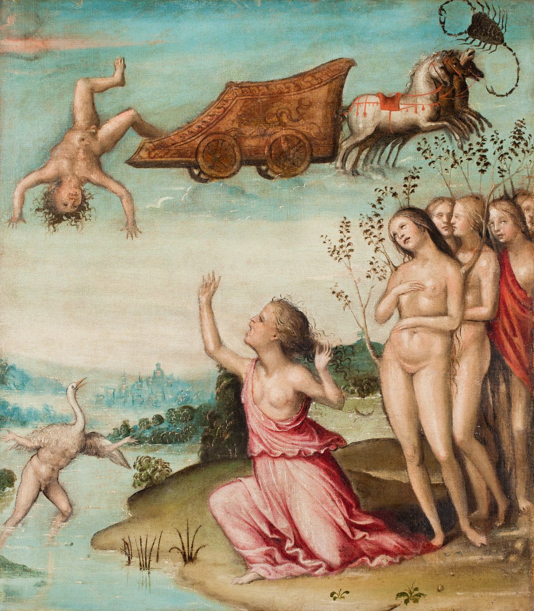 Pád Phaeton, po roce 1500 (olej na plátně) od Giovanni Antonio Bazzi Sodoma