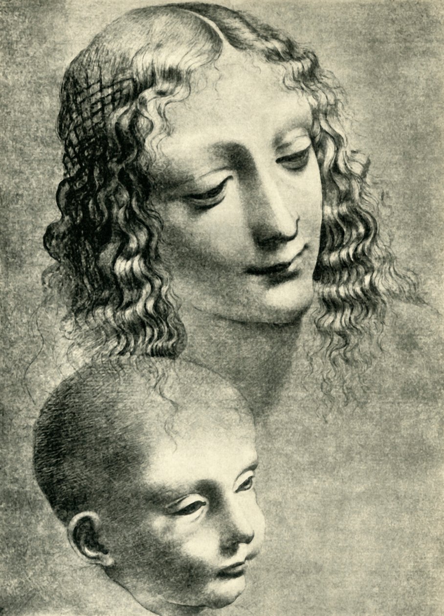 Hlavy Panny a Dítěte, c1492-1494, 1943. od Giovanni Antonio Boltraffio
