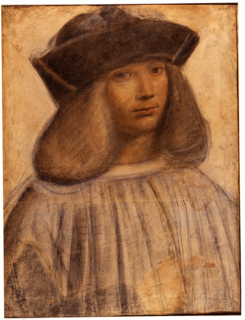 Portrét Francesca Melziho (v. 1491- 1570) italský malíř, žák a společník (milenec) Leonarda de Vinci (kresba) od Giovanni Antonio Boltraffio