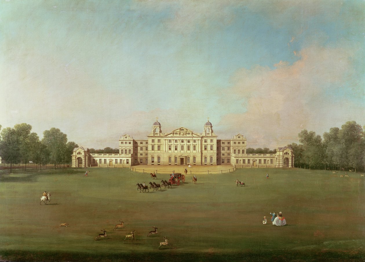 Badminton House, Gloucestershire od Giovanni Antonio Canal